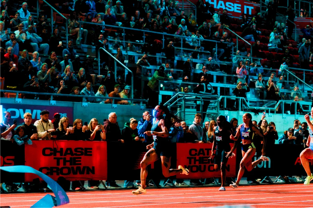 Fans watching trackside at the Athlos 776 Invitational